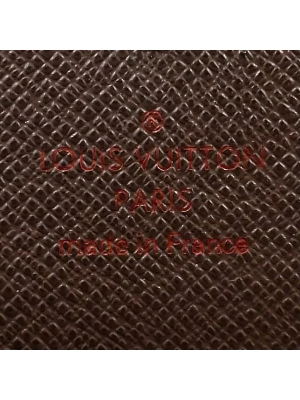 Louis Vuitton Portefeuille Elise Damier Ebene Leather with Initials Brown Hook